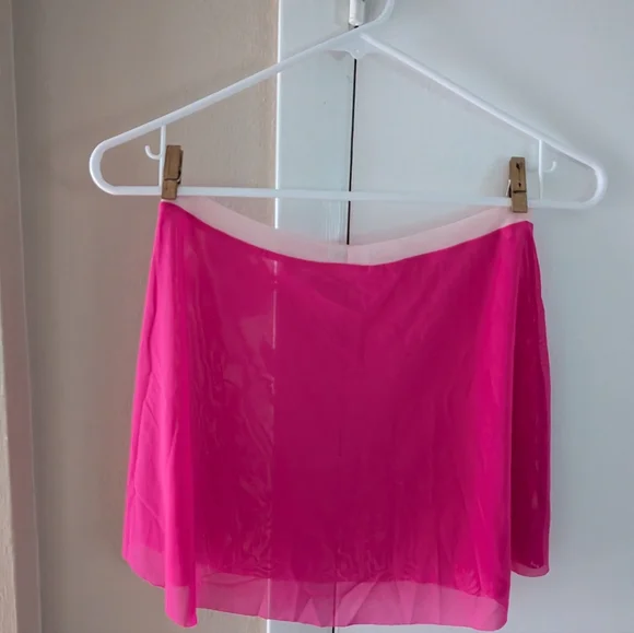 Elevé Pull-on Mesh Ballet Skirt Hot Pink  Adult Large - Picture 2 of 4